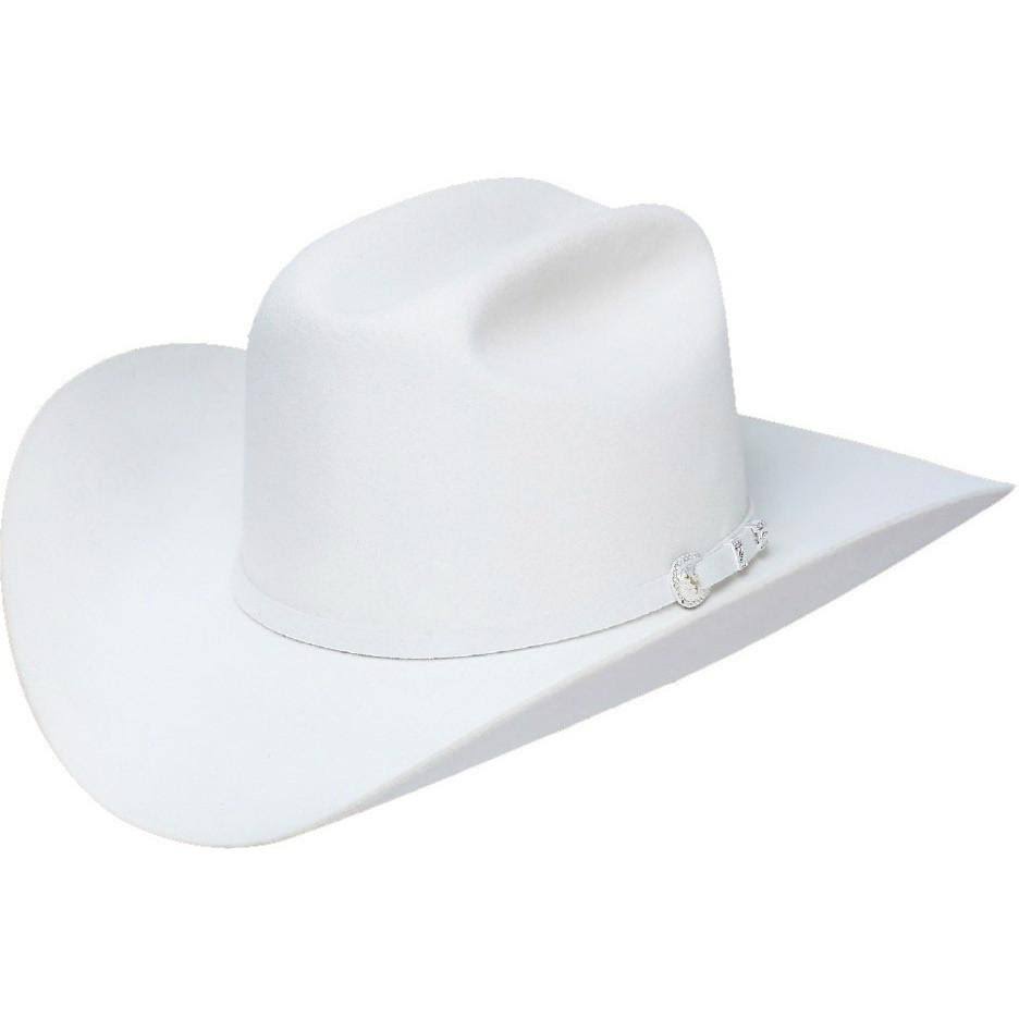 10x Stetson Shasta Beaver Felt Cowboy Hat White, 7 1/4x22 / White