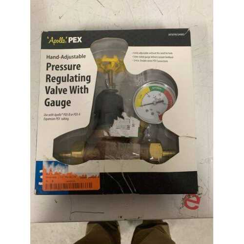 Apollo APXPRV34WG 3/4 in. Bronze Double Union PEX Water Pressure Regulator with Gauge - Shop Hardware Tools Online Store