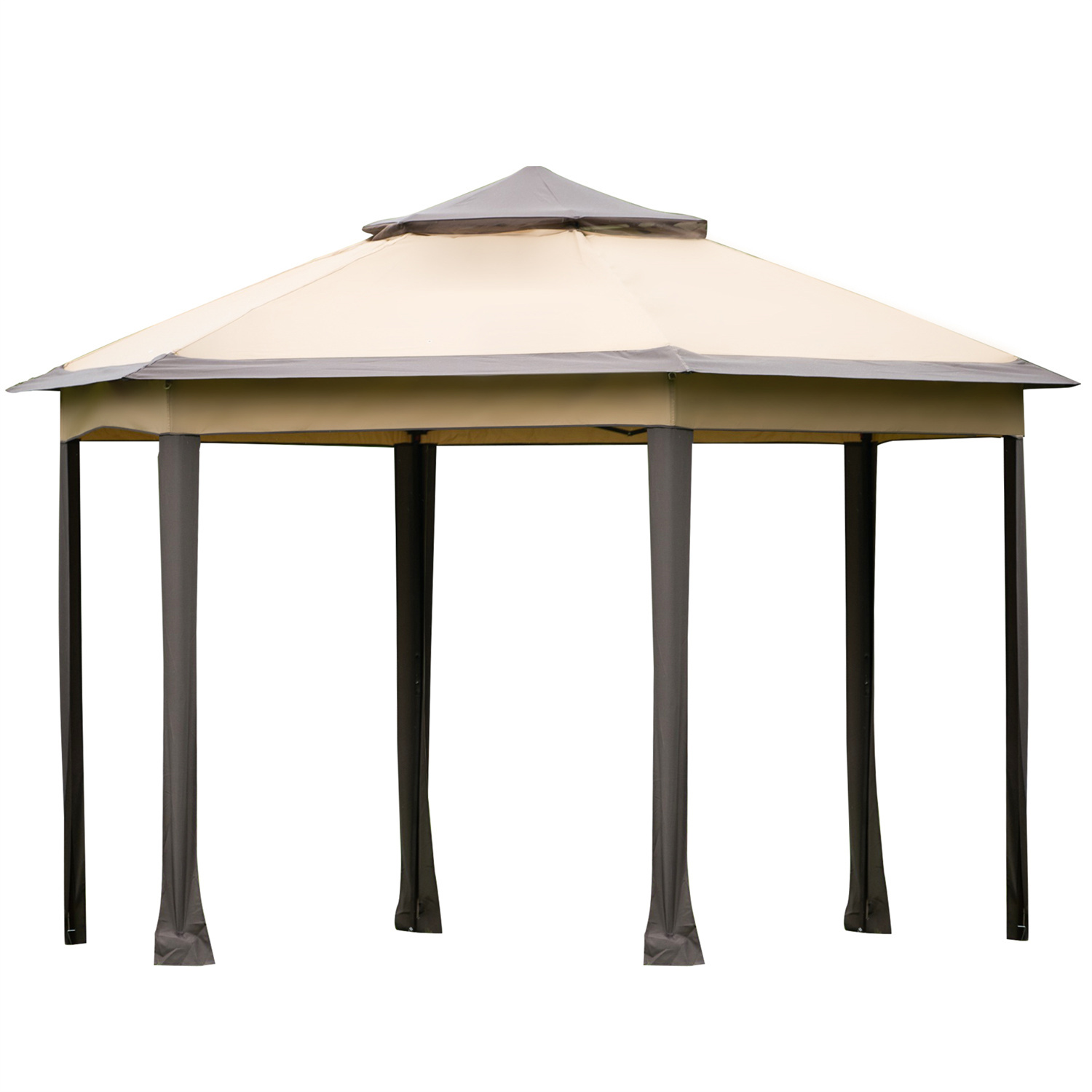 Visentor Patio Gazebo, 13x13FT Outdoor Garden Gazebo Tent with Mosquito Netting Sidewalls