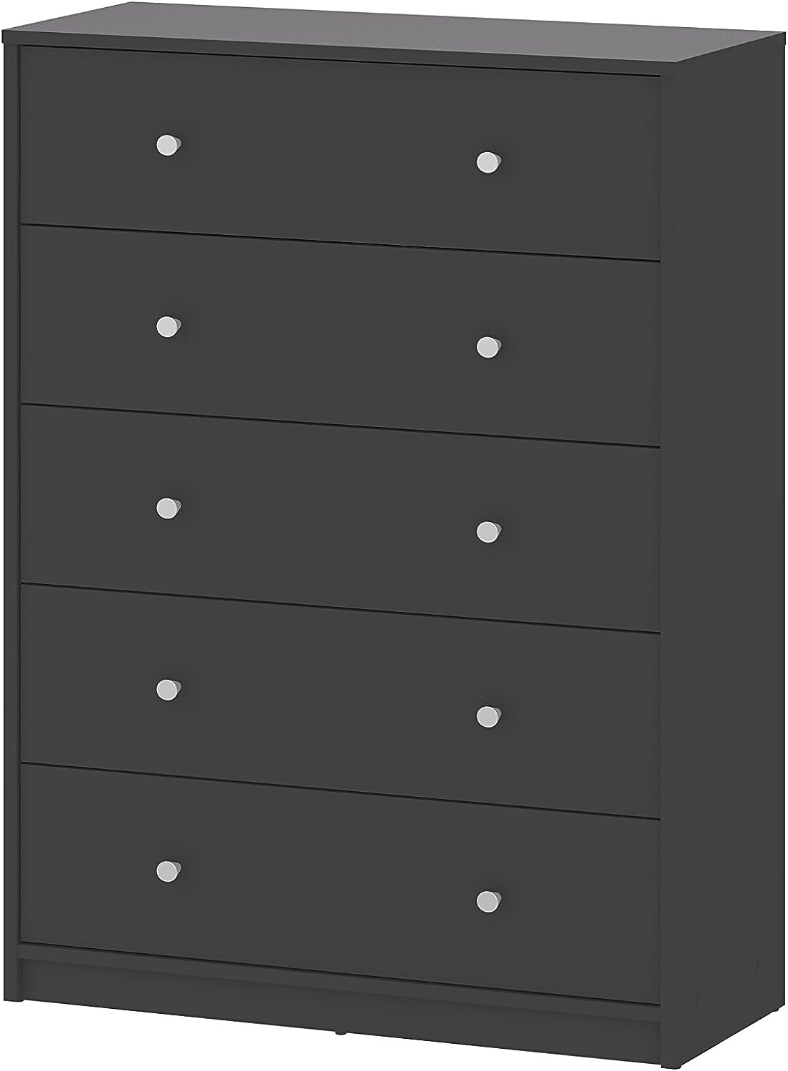 Portland 5 Drawer Chest, Grey