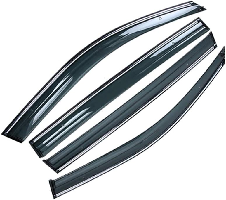 Side Window Deflectors for Audi Q5 2010-2018 4PCS Car Window Visor Sun Rain Smoke Vent Shade Tape-On Outside Visors