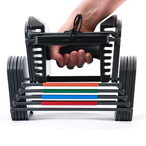 PowerBlock Sport 24 Adjustable Dumbbells, 3-24 lb. Durable Steel Build, Innovative At Home Workout Equipment, All-in-One Strength Training