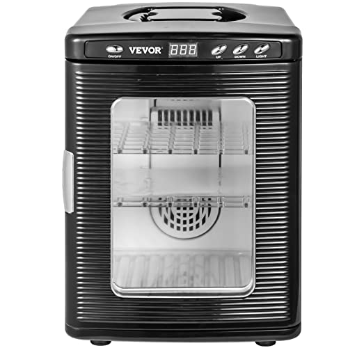 Happybuy Black Reptile Incubator 25L Scientific Lab Incubator Digital Incubator Cooling and Heating 5-60°C Reptile Egg Incubator 12V/110V Work for Small Reptiles