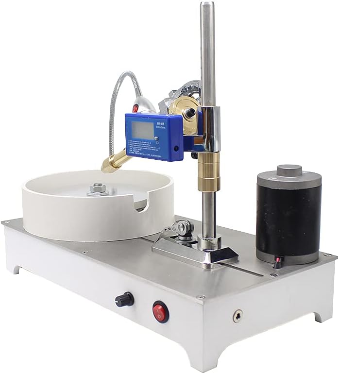 Gemstone Grinding Faceting Machine Faceted Gem Polishing Machine Jewelry Polisher Flat Grinder Lapidary Machine 2800RPM 120W (New Standard Machine)