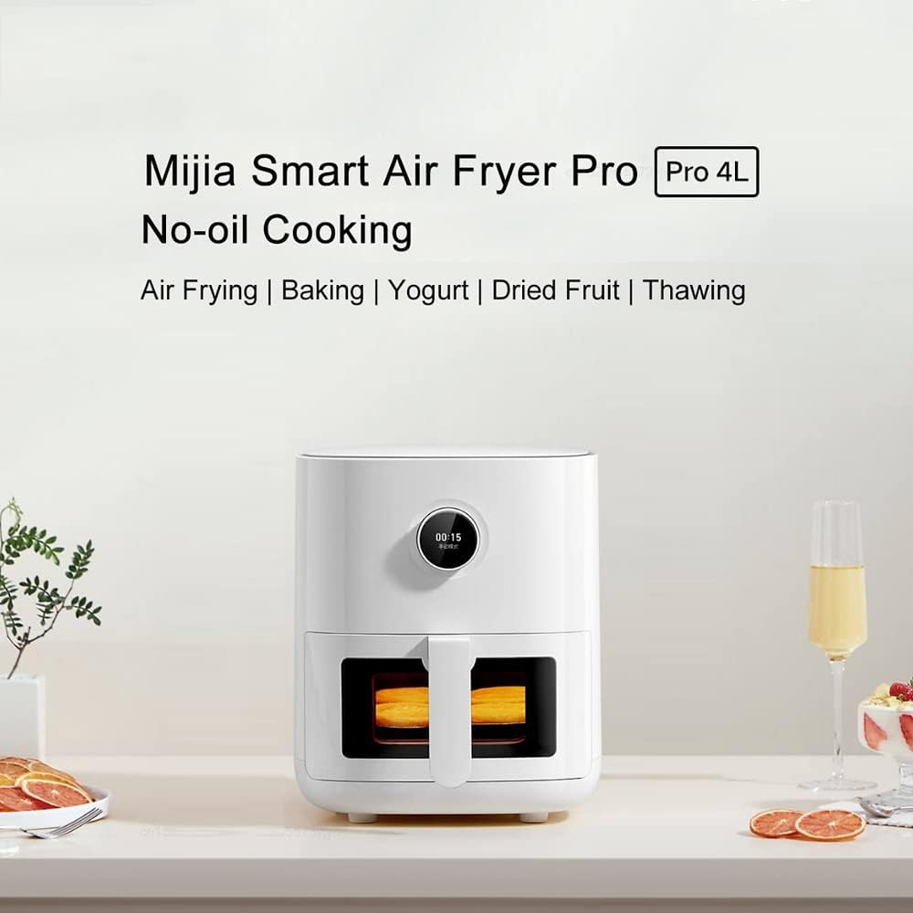 Smart Air Fryer Pro 4L Hot Oven Cooker Nonstick Coating 24H Intelligent Appointment OLED Screen Commemoration Day