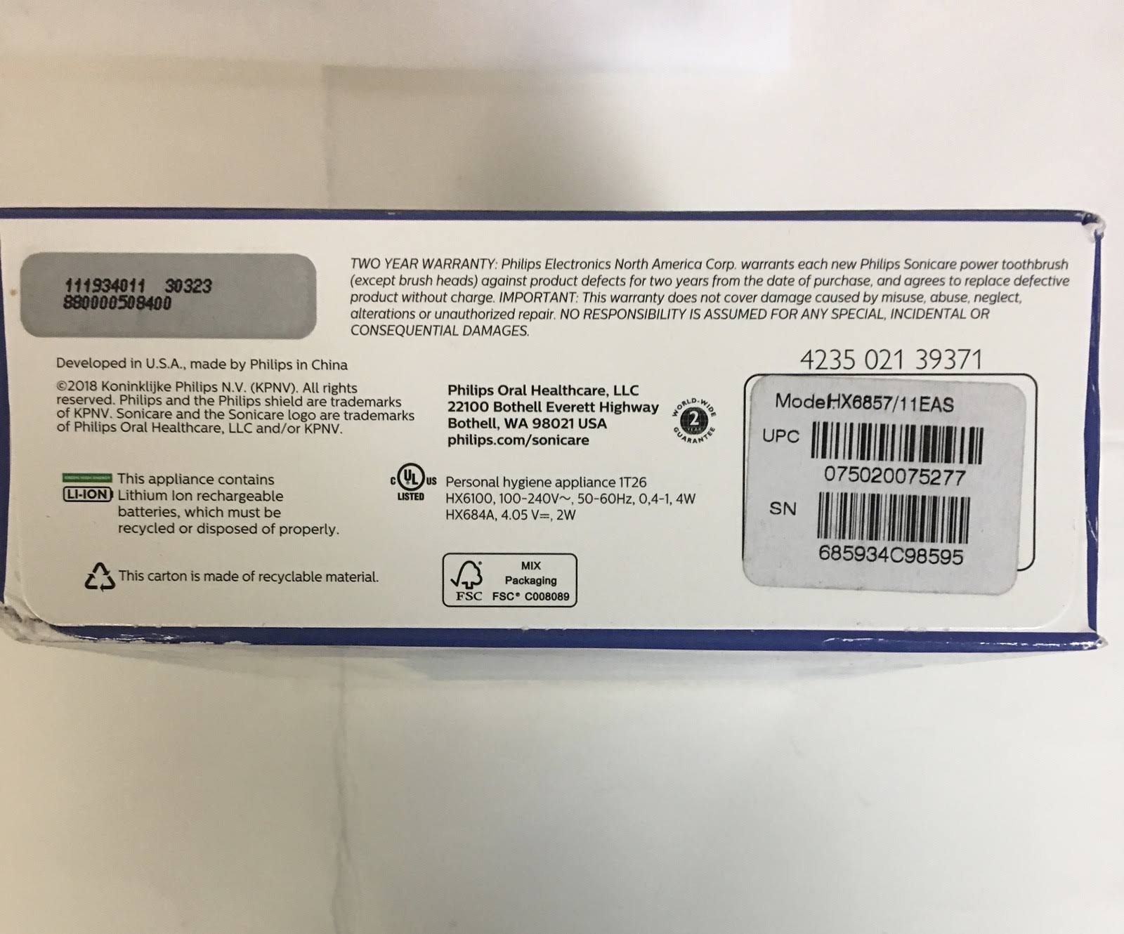 Sonicare Electric Toothbrush, ProtectiveClean 5100