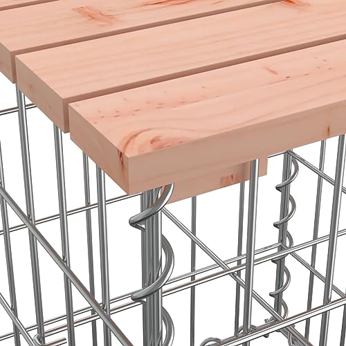 Patio Bench, Patio Bench Outdoor Bench Porch Bench Park Bench Suitable for Porch Living Room Bedroom Garage Gabion Design 40.6"x12.4"x16.5" Solid Wood Pine
