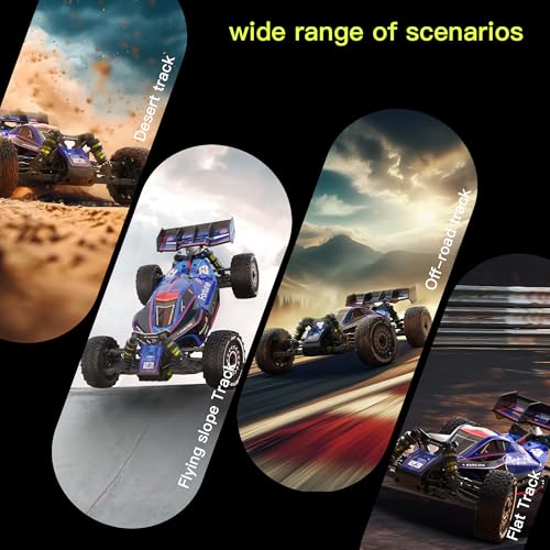 RLAARLO 1/12 Brushelss RC Cars for Adult Top Speed 50+ MPH RC Car All Terrain RC Buggy Off-Road Hobby Trucks 4x4 Remote Control Car Waterproof Truck with 3S Battery