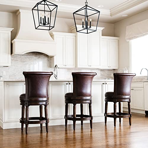 Maven Lane Pullman 26 Inch Tall Counter Height Upholstered Barstool with Back in White Oak Finish with Natural Color Fabric Cushion Seat, Set of 2