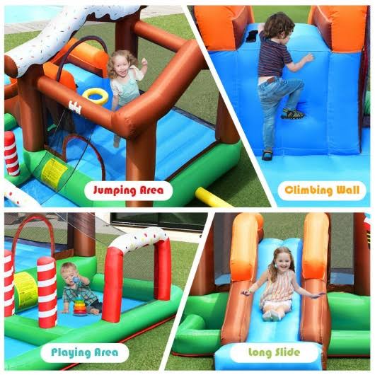 Kids Inflatable Bounce House Jumping Castle Slide Climber Bouncer