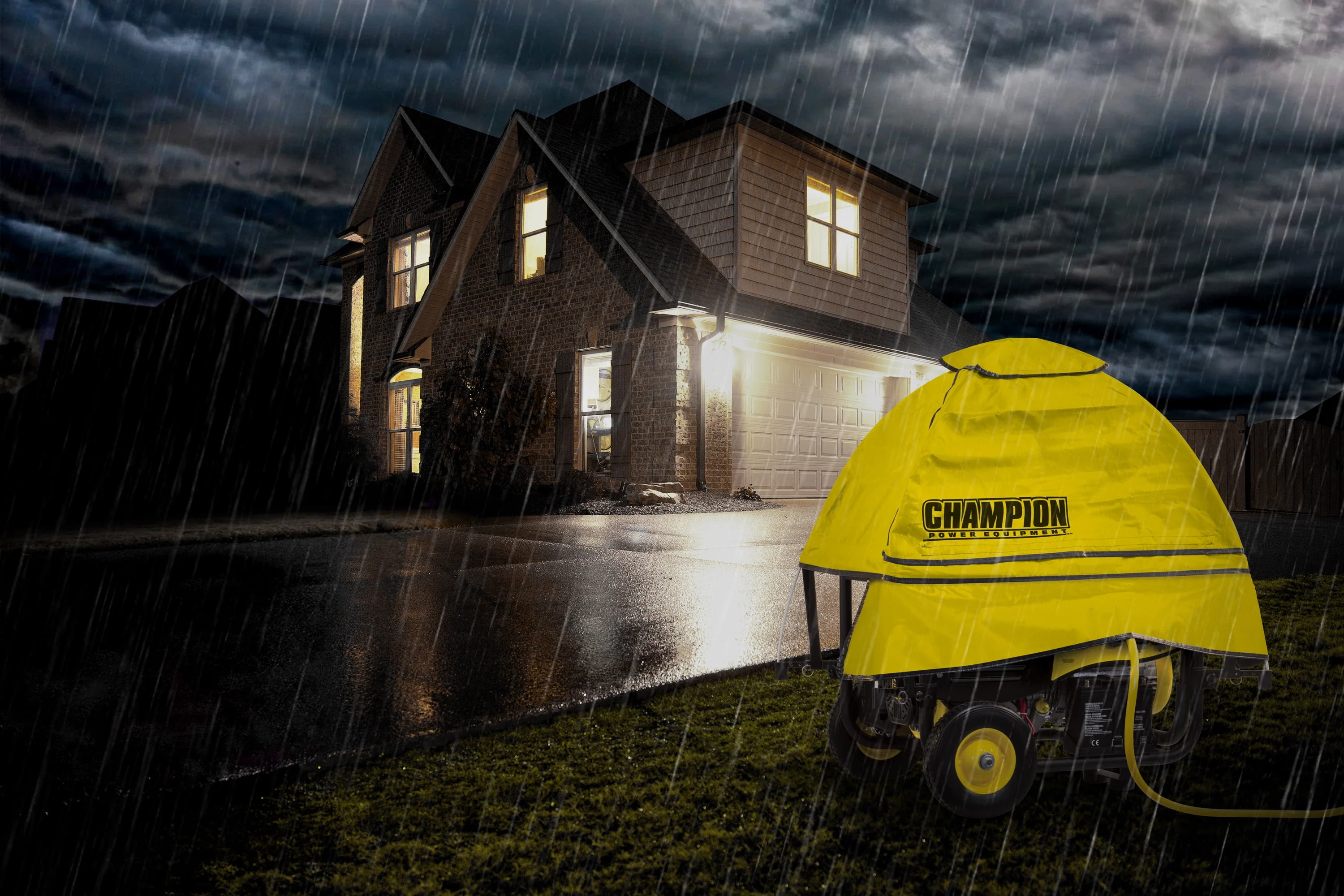 Champion Power Equipment Storm Shield Severe Weather Generator Cover by Gentent for 4000 to 12,500 Starting Watt Generators