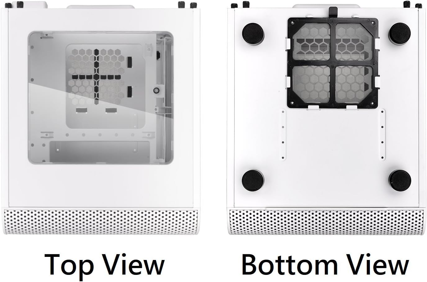 Thermaltake Core V1 Snow Edition SPCC Mini ITX Cube Computer Chassis CA-1B8-00S6WN-01, White