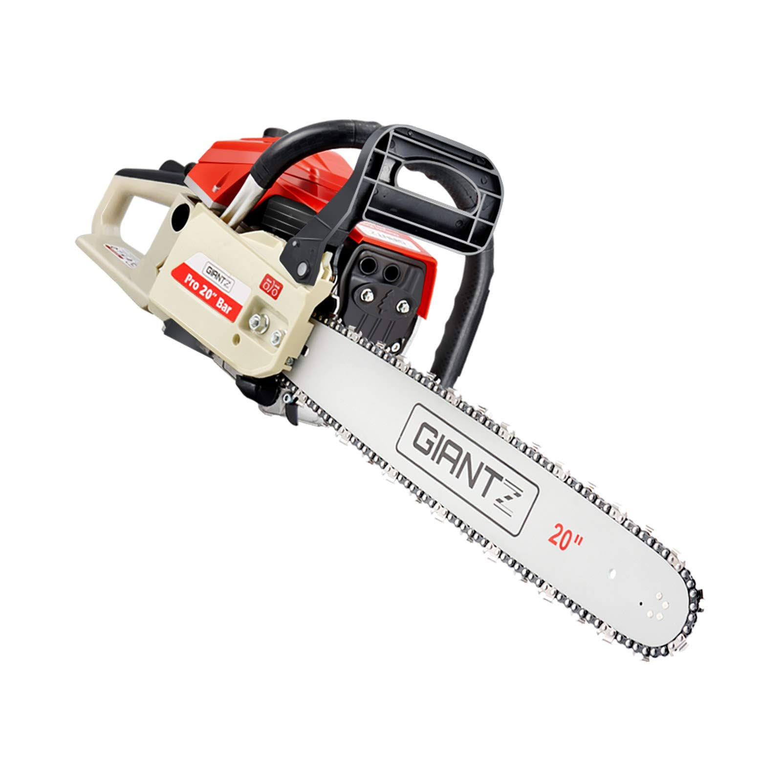Giantz 58cc Commercial Petrol Chainsaw - Red u0026 White
