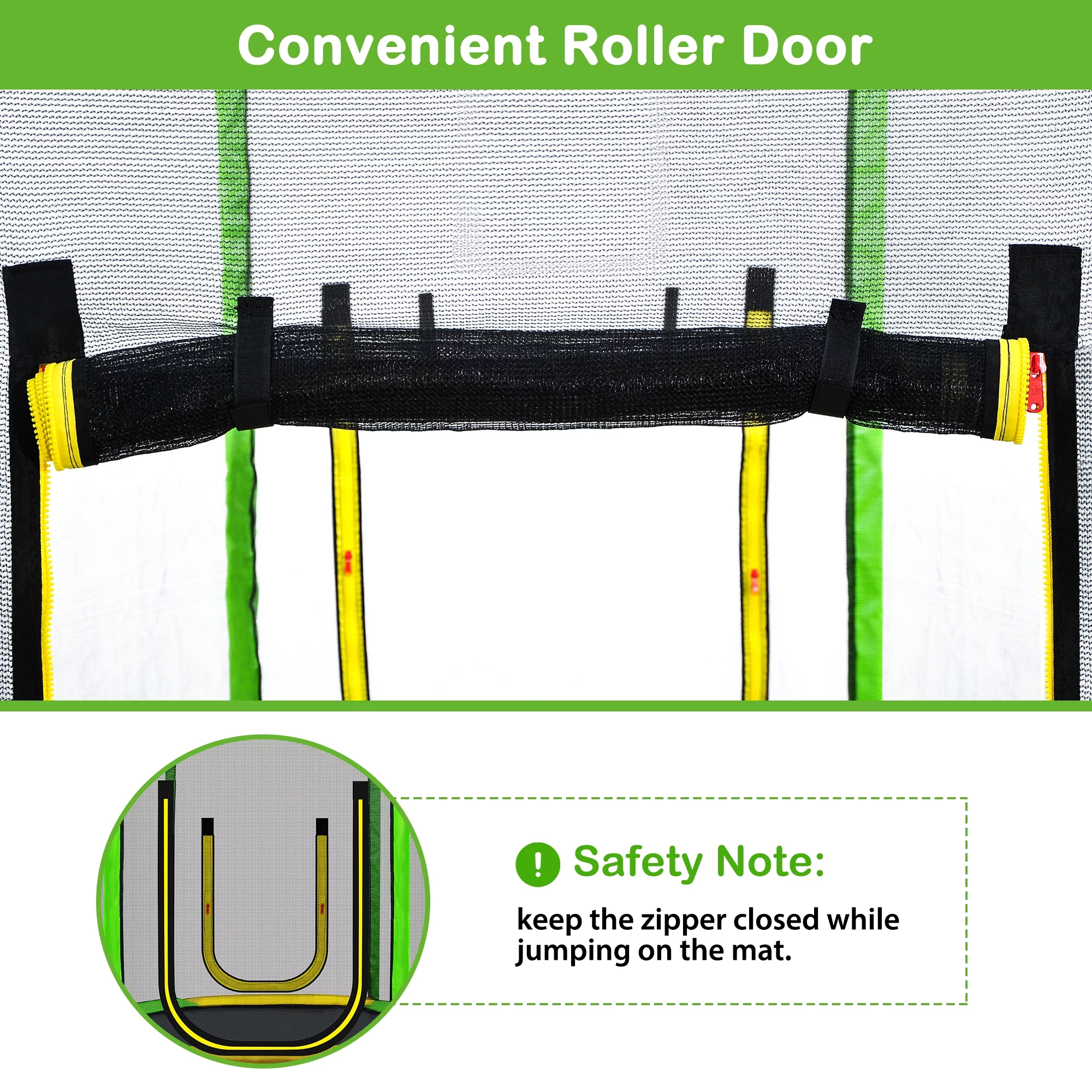 EUROCO 800LBS 7FT Kids Trampoline with Safety Enclosure Net, Indoor Outdoor Trampoline with Slide,Ladder,Spring Pad,All-Weather Trampolines (Age3-12) for 3-4 Kids, Easy Assembly Round Trampoline