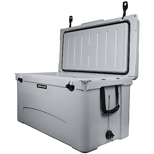 Driftsun 110-Quart Ice Chest, Heavy Duty, High Performance Roto-Molded Commercial Grade Insulated Cooler, White
