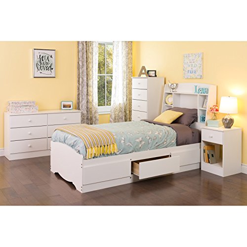 Prepac Sonoma 6 Drawer Dresser for Bedroom, Tall Chest of Drawers, Bedroom Furniture, Clothes Storage and Organizer, 19" D x 23.25" W x 52.75" H, Black