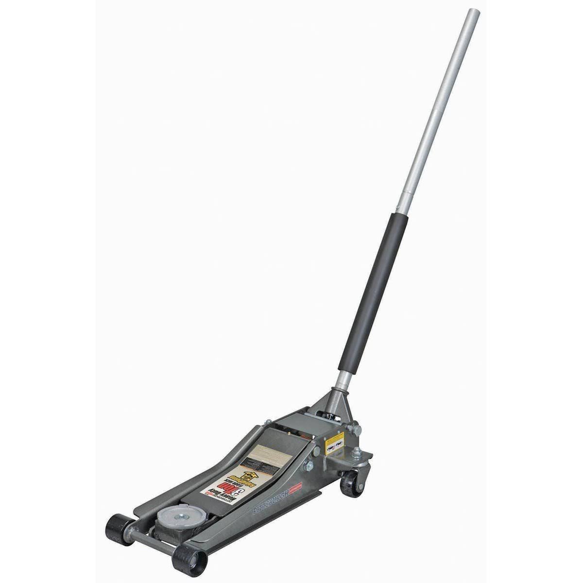 Pittsburgh Automotive 3 Ton Heavy Duty Ultra Low Profile Steel Floor Jack with Rapid Pump Quick Lift