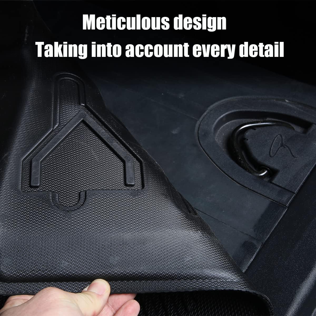 Cargo Liner Floor Mat for Ford Bronco Accessories 2021 2022 All Weather Cargo Tray Liner Waterproof Rear Cargo Mat for 2021 2022 Ford Bronco Accessories 4-Doors TPE Trunk Liner