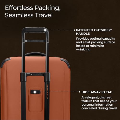 Briggs & Riley Domestic 22" Carry On Expandable Spinner - Luggage for Travel, Suitcases with Wheels, Softside Rolling Bag for Men & Women, Self-Repairing Zipper - ZDX Collection, Black