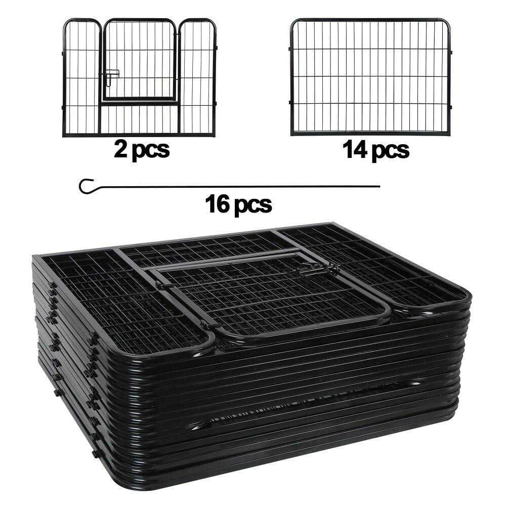 Zenstyle Foldable Detachable Multiple Shape Pet Playpen 16 Panel Dog Kennel Exercise - Pet Supplies online store