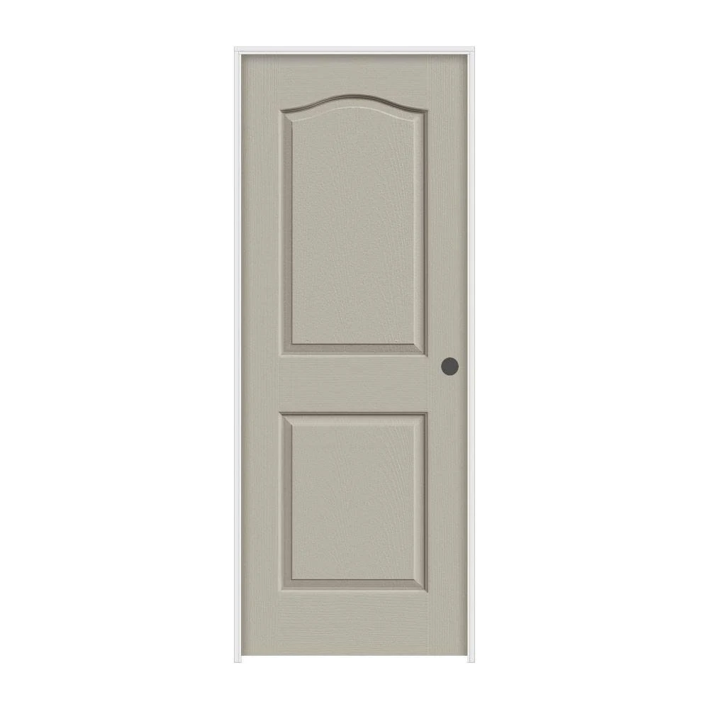 JELD-WEN 30 in. x 80 in. Camden Desert Sand Left-Hand Textured Solid Core Molded Composite MDF Single Prehung Interior Door