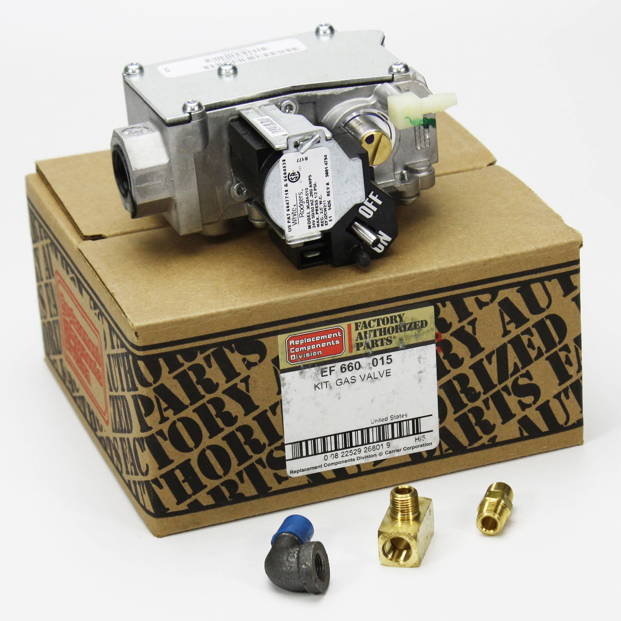 EF660015 Genuine OEM Carrier Gas Furnace Valve Kit