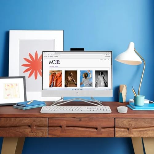 HP 21.5 inch Newest All-in-One Desktop PC, FHD Display, 32GB RAM, 1TB Storage (512GB SSD with 500GB External Hard Drive), Intel Dual-Core Processor, Webcam, Bluetooth, Mouse and Keyboard, Windows 11