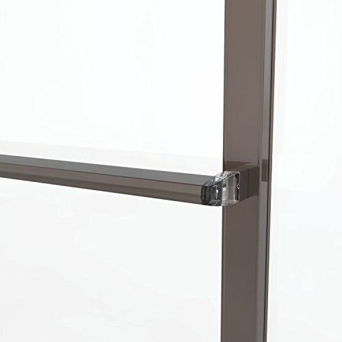 Basco Deluxe 59 in. x 58-1/2 in. Clear Framed Sliding Tub Door in Oil Rubbed Bronze