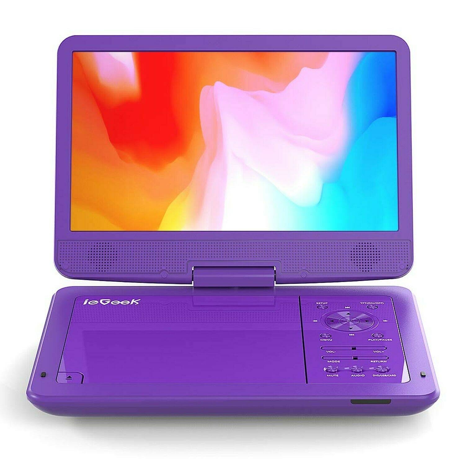 ieGeek 12.5x22 Portable DVD Player, Car Travel DVD Players with 5 Hrs Rechargeable Battery, Region-Free Video Player with HD Swi