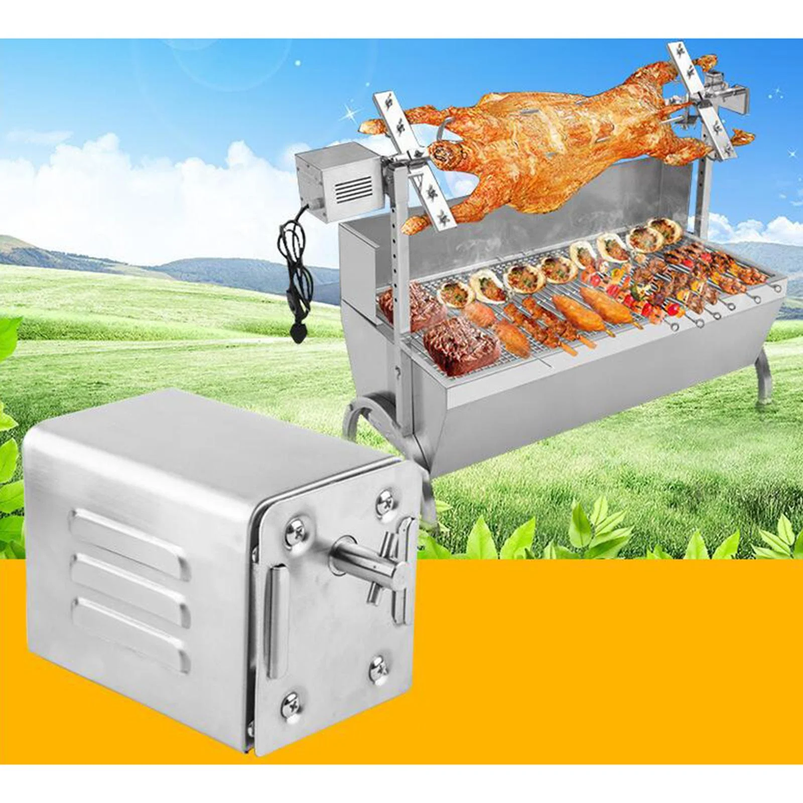 1545 Rotisserie Motor BBQ Rotisserie Motor Electric Motor for Family Dinner Rotisserie Roaster 3-5RPM