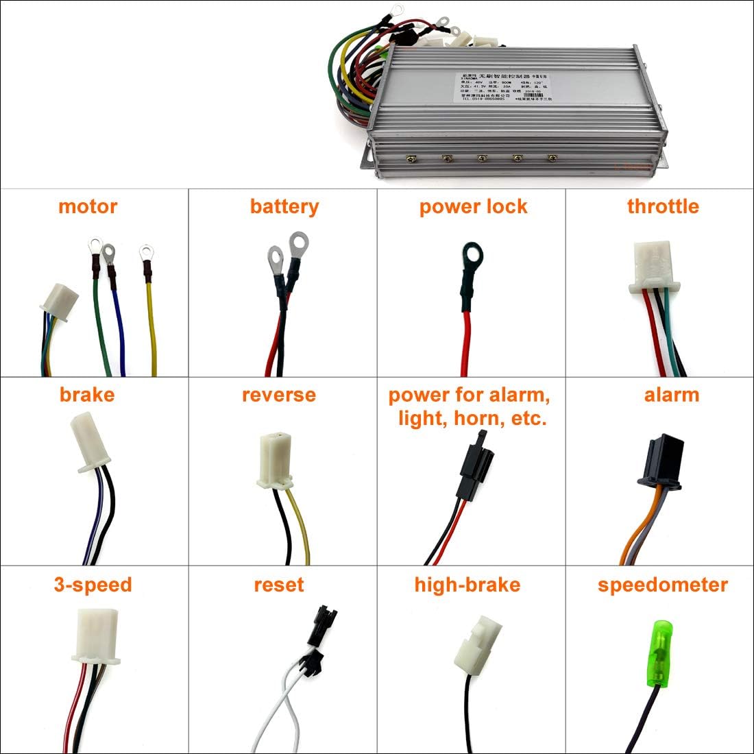 L-faster 48V750W Electric 4-Wheels Bike Brushless Geared Motor Conversion Kit Suitable for All Terrain Vehicle Electric ATV Motor Kit