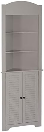 Tall Corner Cabinet, Taupe