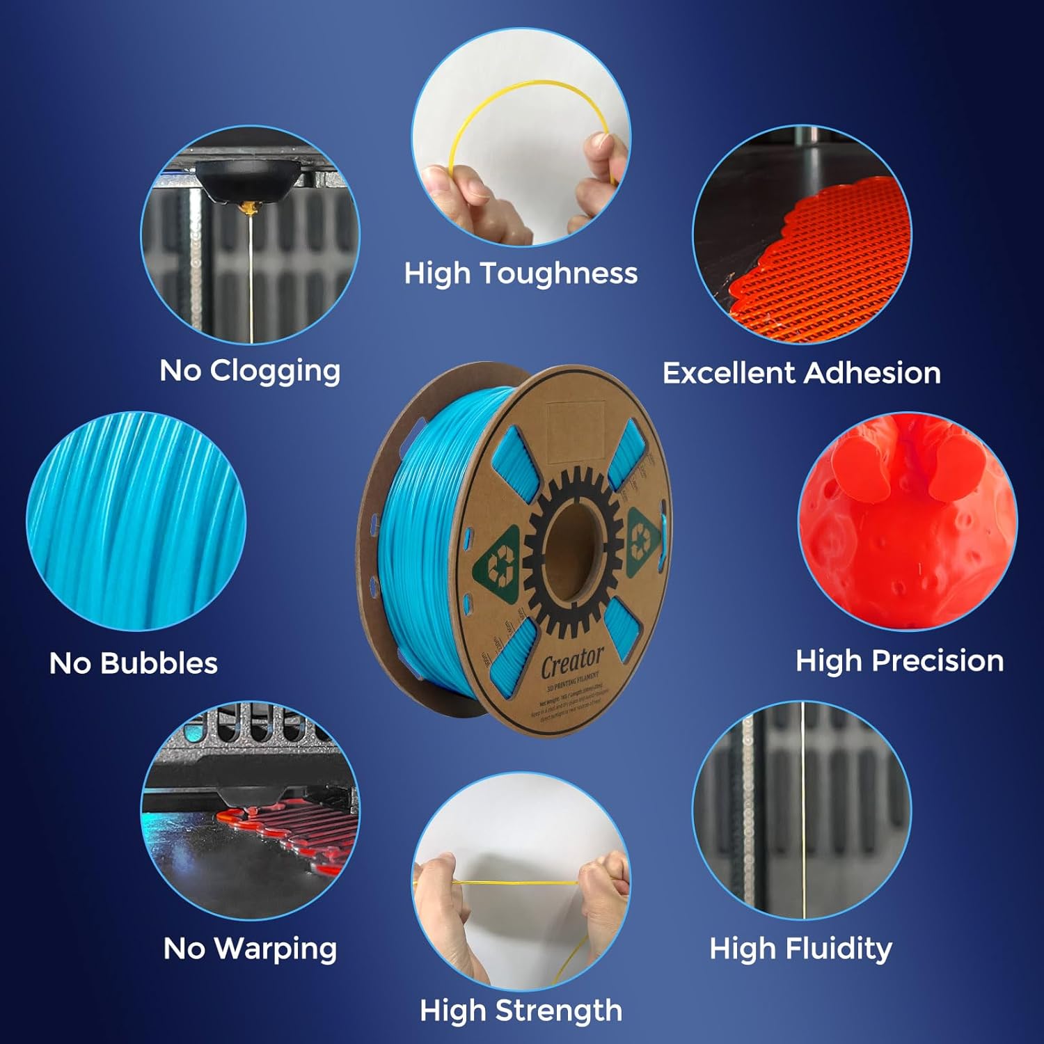 Flashforge Adventurer 5M Pro 3D Printer with Extra 1KG HS PLA Cyan Filament
