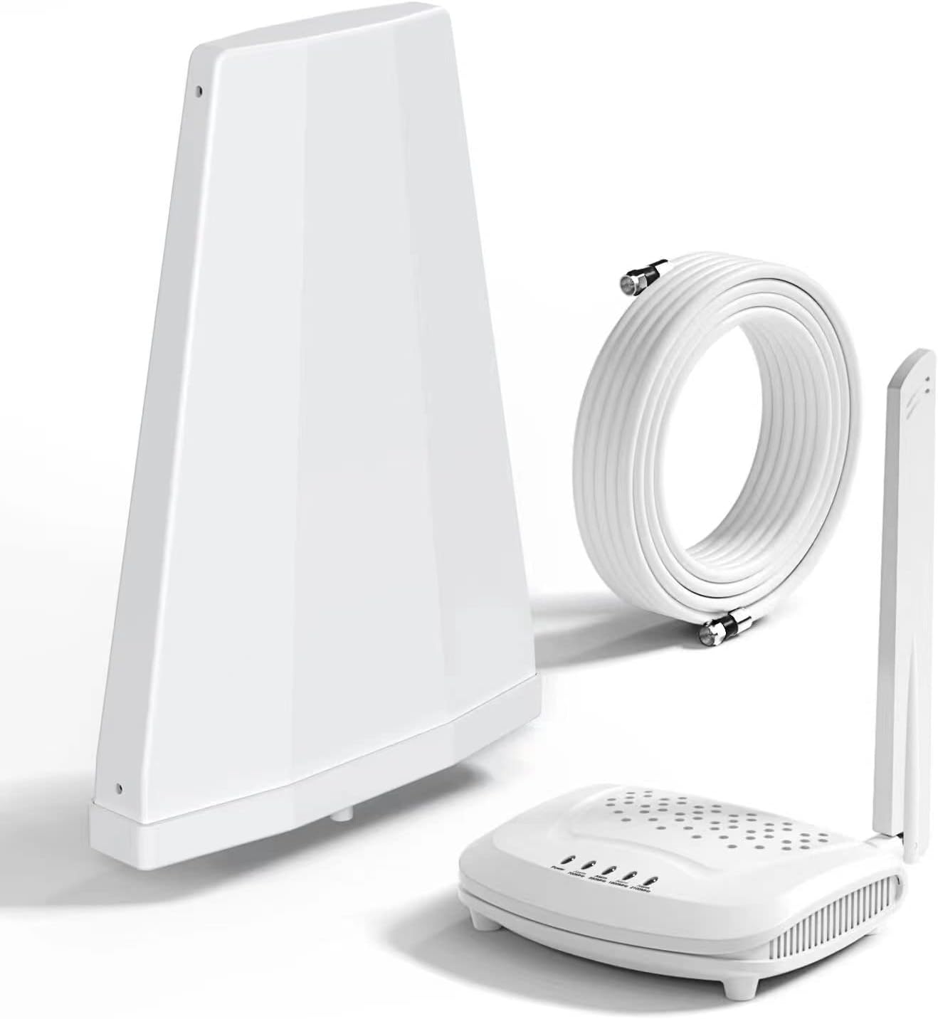 Amazboost Cell Phone Signal Booster for Home and Office - Up to 1,500 Square ft, 5 Band Cell Phone Booster 3G 4G LTE, Cell Booster for All US Carriers - Support Band 2/4/5/12/13/17/25 - FCC Approved