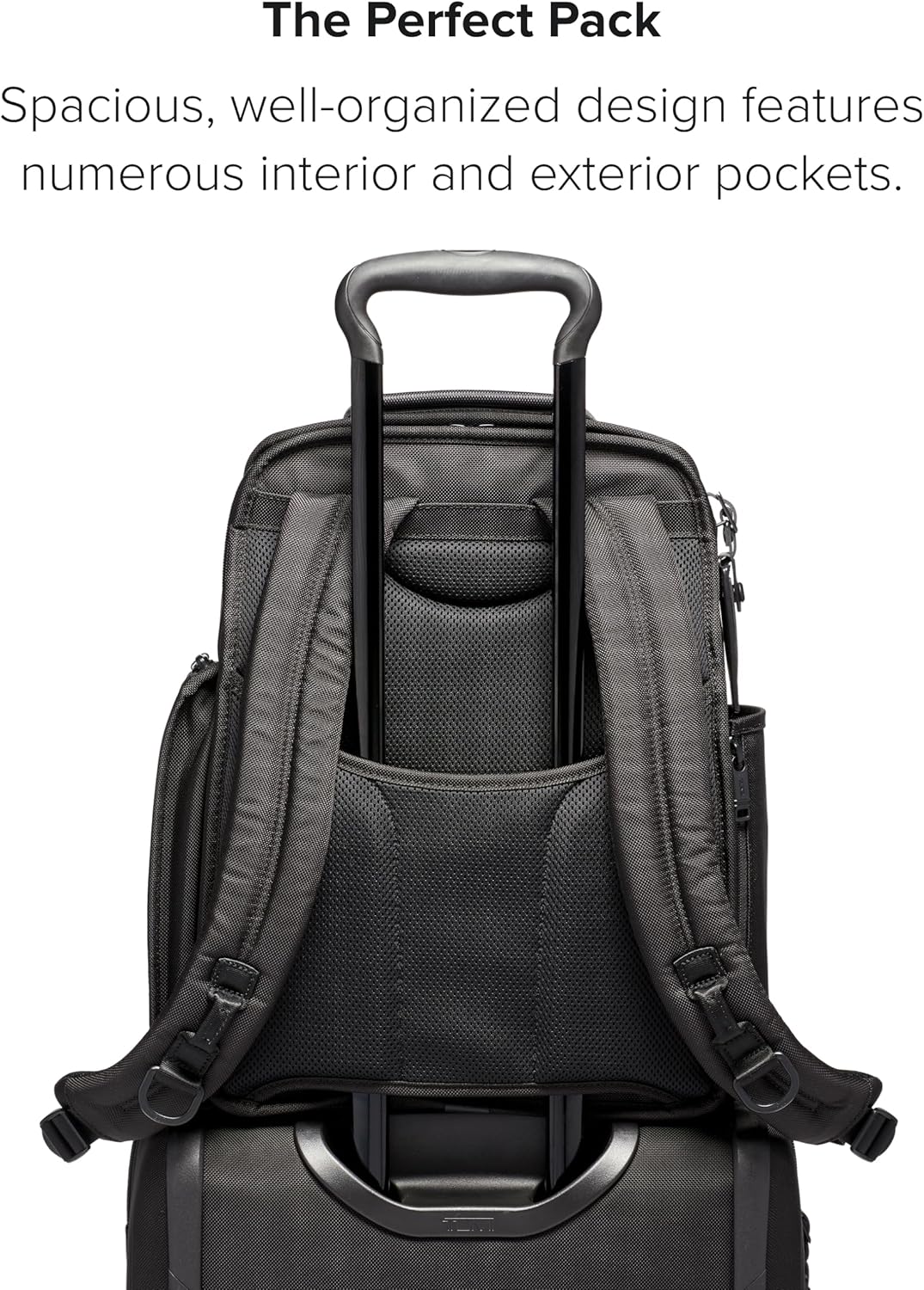 TUMI - Alpha Compact Laptop Bag Brief Pack - Travel Laptop Backpack for Business Tracer - Ballistic Nylon - Black