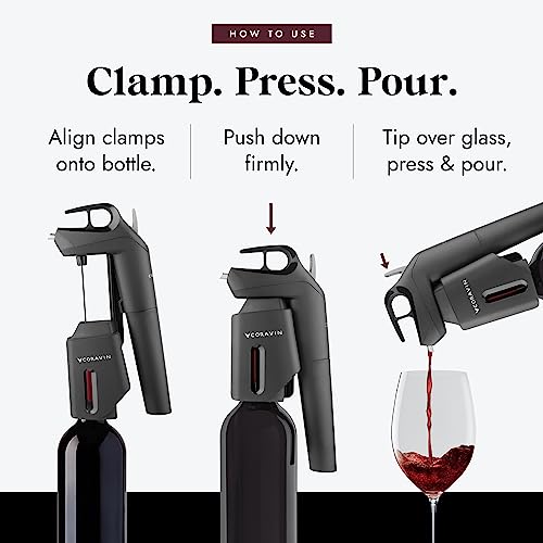 Coravin Timeless Three Plus Wine Preservation System - By-the-Glass Wine Saver - With 2 Pure Argon Gas Capsules & Wine Aerator - Black