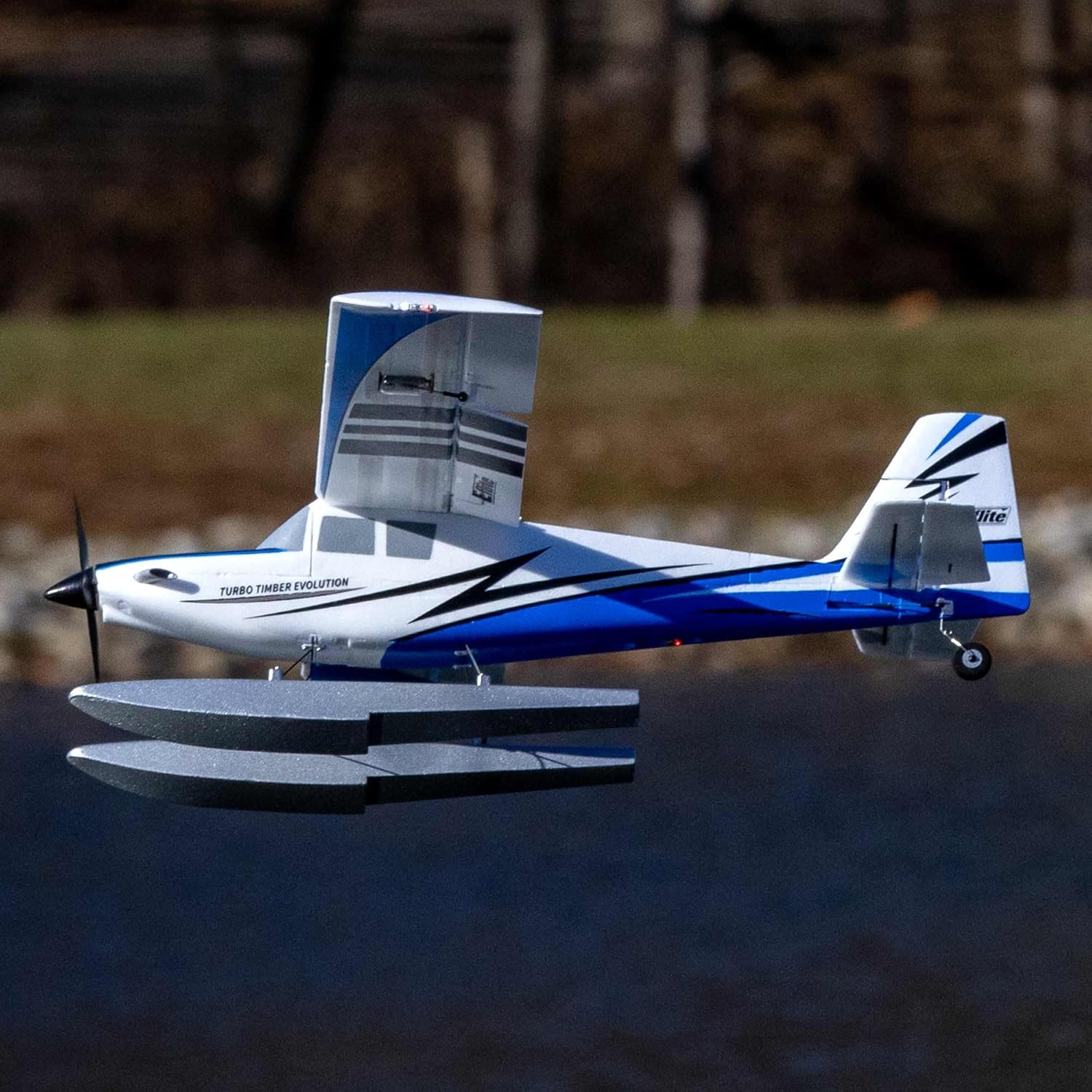 E-flite RC Airplane UMX Turbo Timber Evolution BNF Basic Transmitter Battery and Charger Not Included with AS3X and Safe EFLU8950 Airplanes B&F Electric