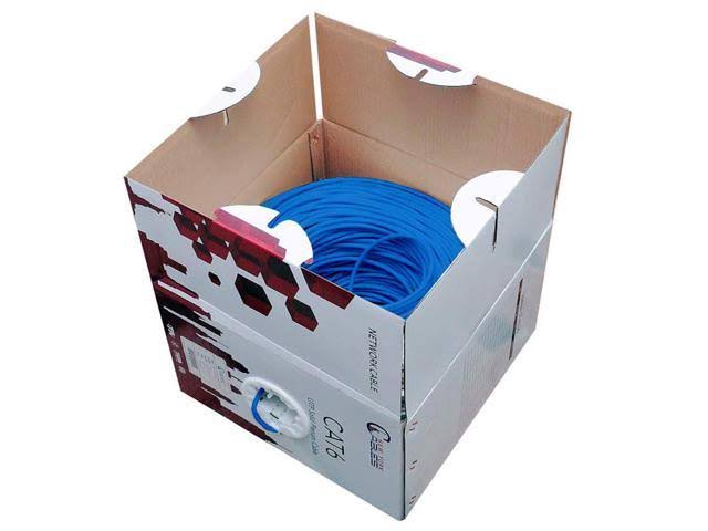 Blue Cat6 Plenum Pure Copper Cmp 550MHz 1000ft Ethernet 23AWG UTP Cable