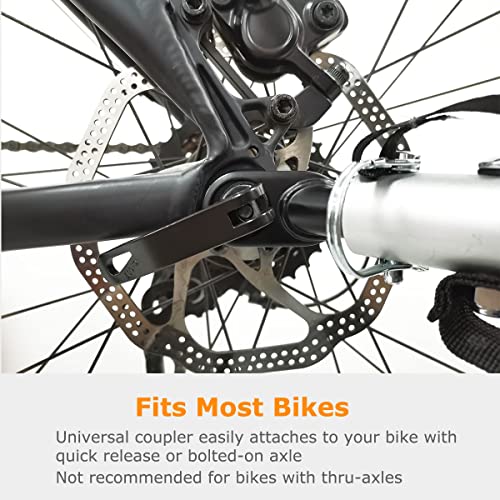 DOGGYHUT® Premium M Pet Bike Trailer & Stroller 2-in-1,for Dogs up to 50 lbs,Parking Brakes,Easy Folding Cart Frame, Universal Bicycle Coupler,E-Bike Friendly