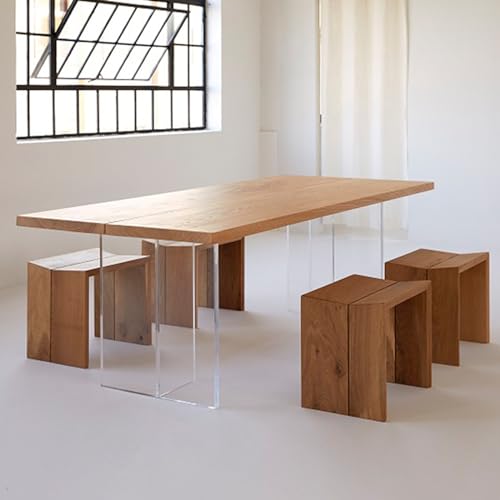 Modern Acrylic Table Leg, DIY Replacement Furniture Leg, Desk Legs for Dinning Table Coffee Table, Max Load 150kg, 1 Pack (Color : Height 70cm, Size : Width 60cm)