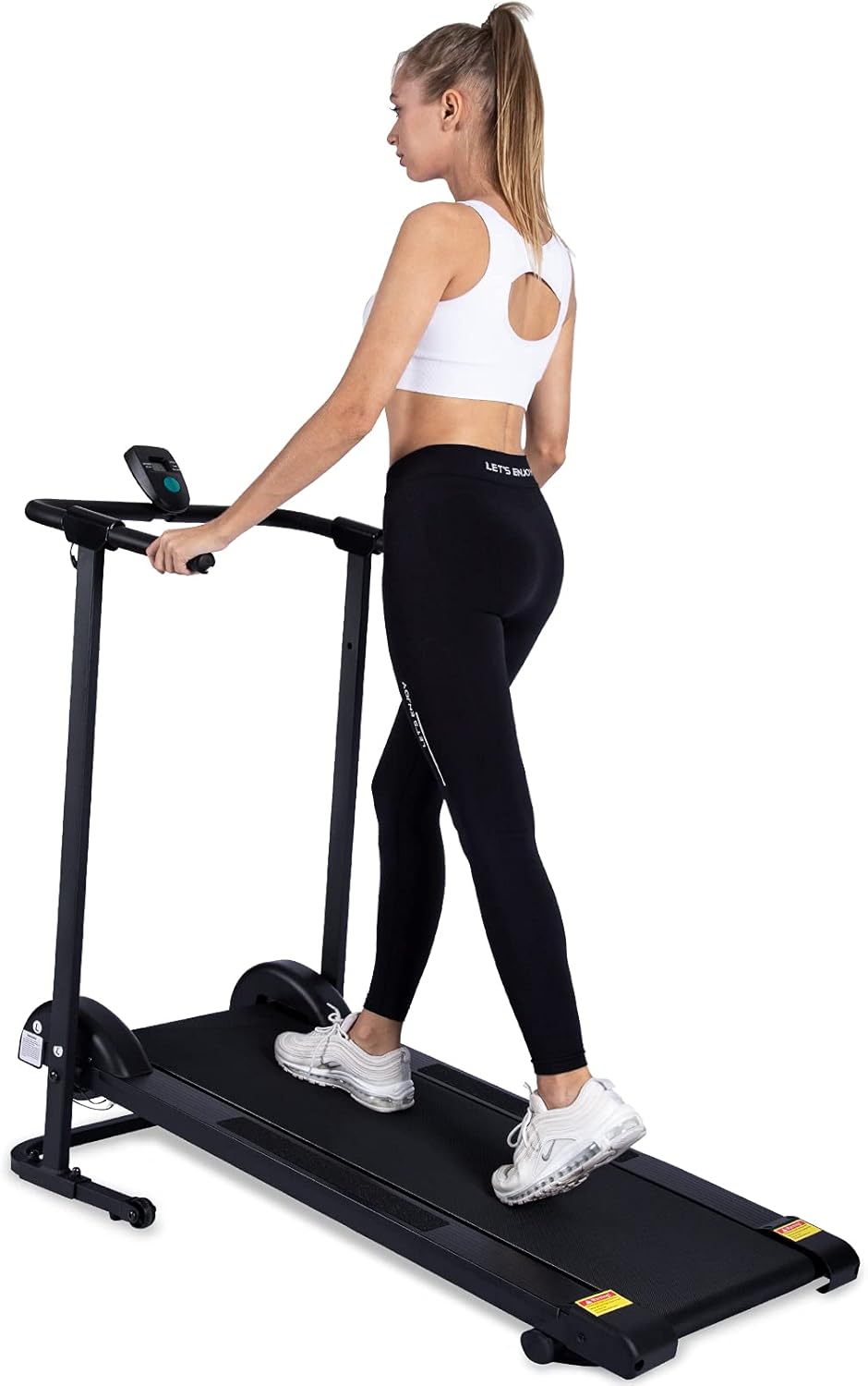 Manual Treadmill Non Electric Treadmill with 10° Incline Small Foldable Treadmill for Apartment Home Walking Running (Mode GHN213)