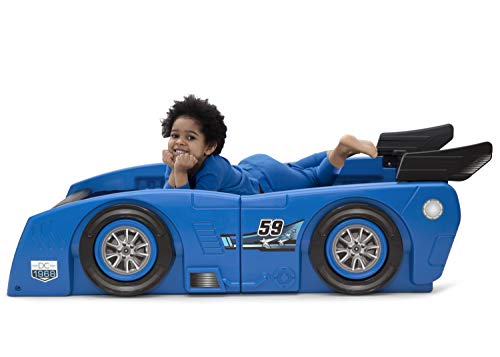 Delta Children Grand Prix Race Car Toddler and Twin Bed, Black