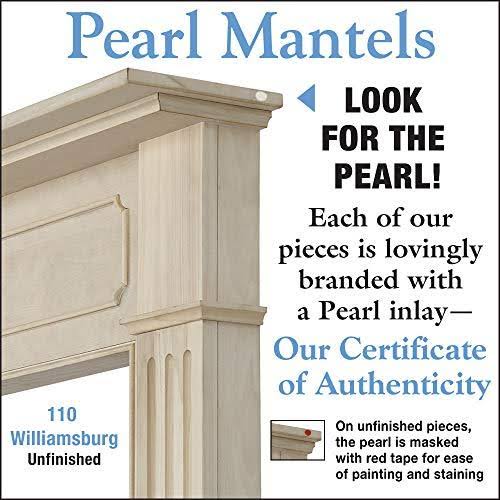 Pearl Mantels Williamsburg 56 inch Fireplace Mantel Unfinished