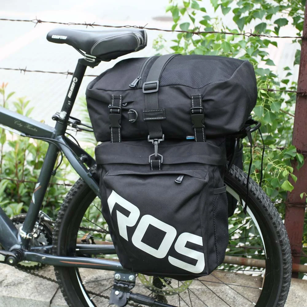 3 in 1 Multifunction Road MTB Mountain Bike Bag Pannier Rear Seat Trunk Bag