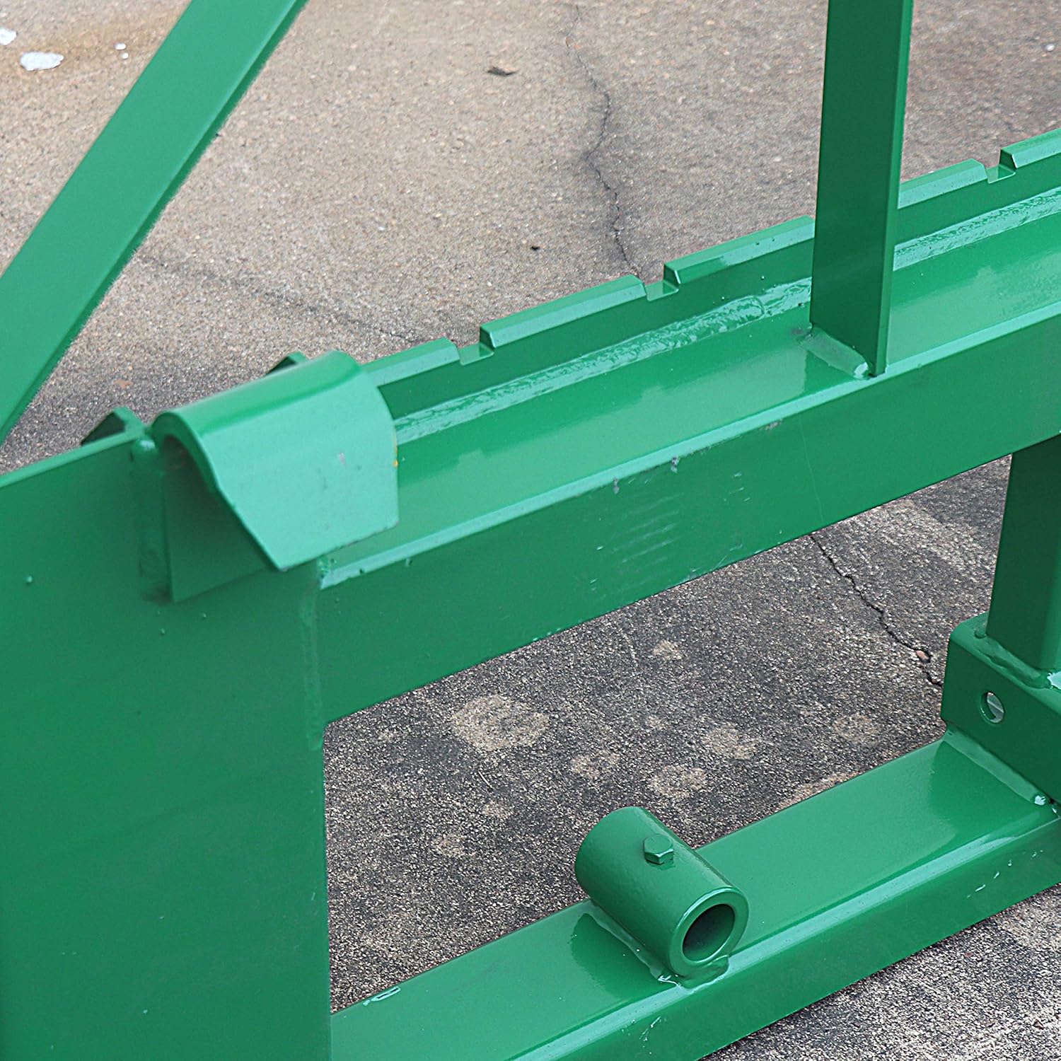 Titan Attachments Heavy Duty Pallet Fork Frame and 48" Fork Blades with 2" Trailer Receiver Hitch Fits John Deere Loader