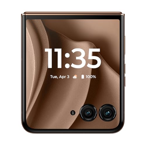 Motorola Razr+ 2025 | Unlocked | Made for US 12/256GB | 50MP Camera | Pantone Mocha Mousse