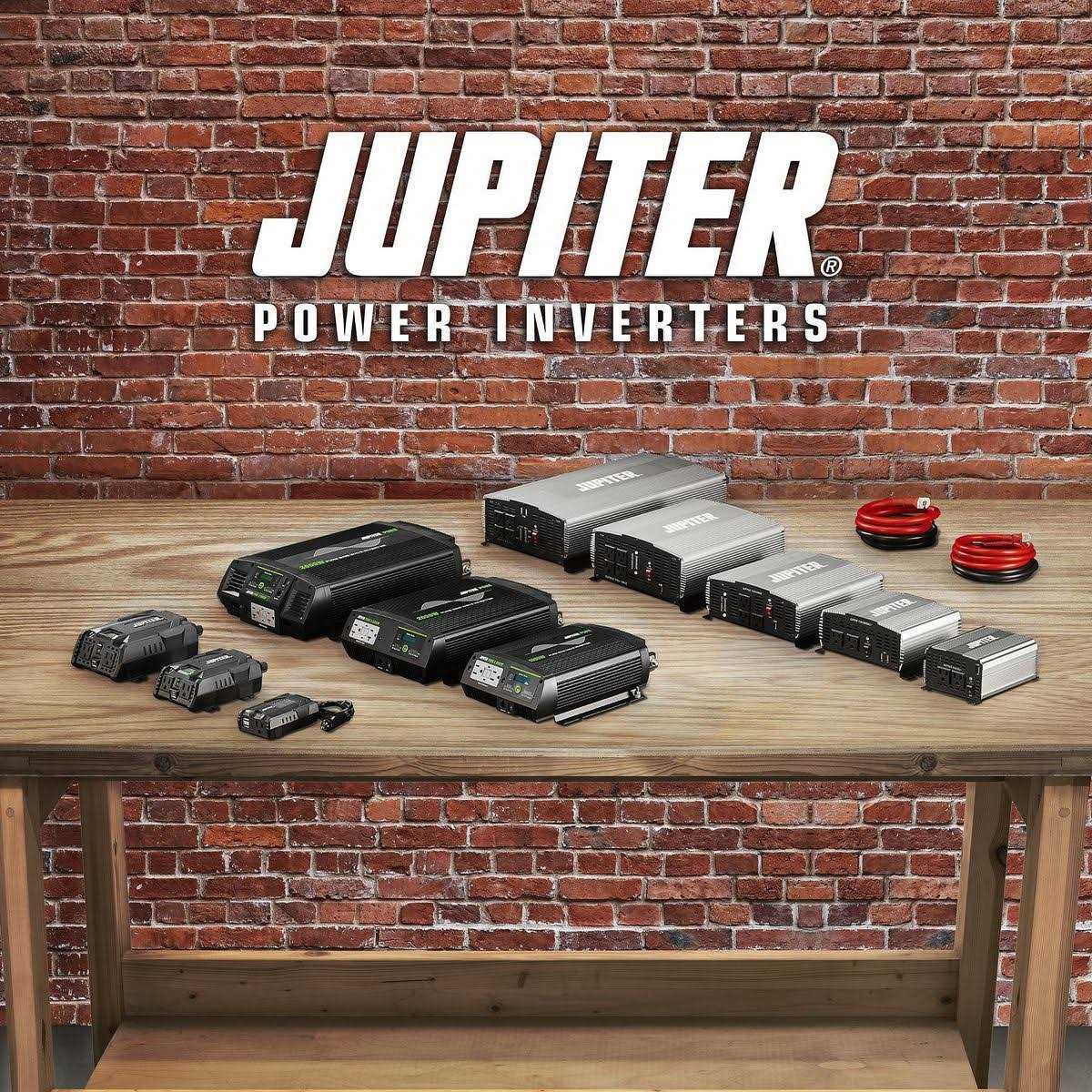 Jupiter Power Inverter 2000w converts vehicle 12v Dc to House 120v Power 3-120v Ac outlets 1-2.1amp Usb plus protection from hi/lo
