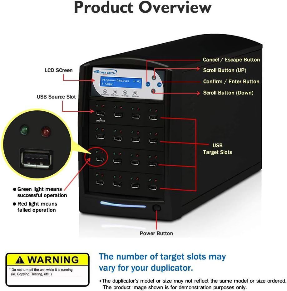 Vinpower Digital USBShark Standalone USB Flash Drive Duplicator - 7 Targets (High Speed)