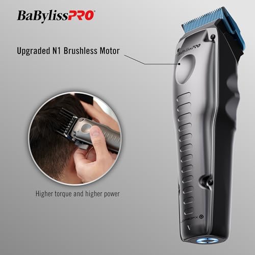 BaBylissPRO FXONE LO-PROFX Professional Cordless Clippers and Trimmers with Interchangeable Battery