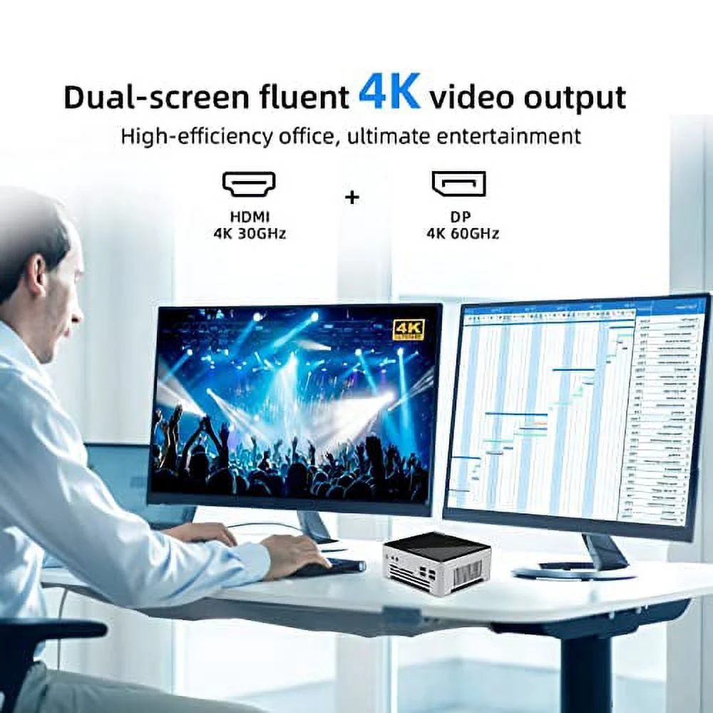 I7 10TH Gen Mini PC Windows 11, Core i7 10750H, 16GB DDR4 RAM 1TB NVME SSD, HD-MI + DP, Dual Monitor, Gigabit Ethernet, USB3.0, Wifi AC, BT, 19V Micro Desktop PC, Auto Power On, Small Compact Case